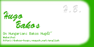 hugo bakos business card